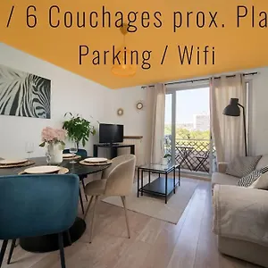 Appartement Fully Equipped With Parking 6 Beds, Marseille
